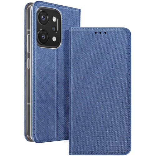 AVIZAR Preklopni ovitek za Oppo Reno14 Pro z rebrastim učinkom, z držalom za kartice in funkcijo stojala, Modra, (5000190472) Cene