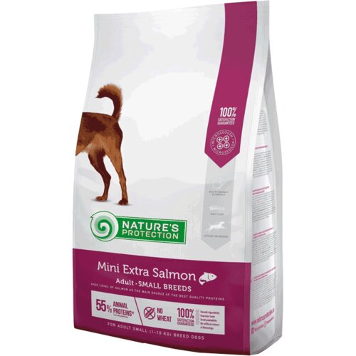 Nature's Protection Hrana za pse Mini Adult Extra Salmon, 500g Cene