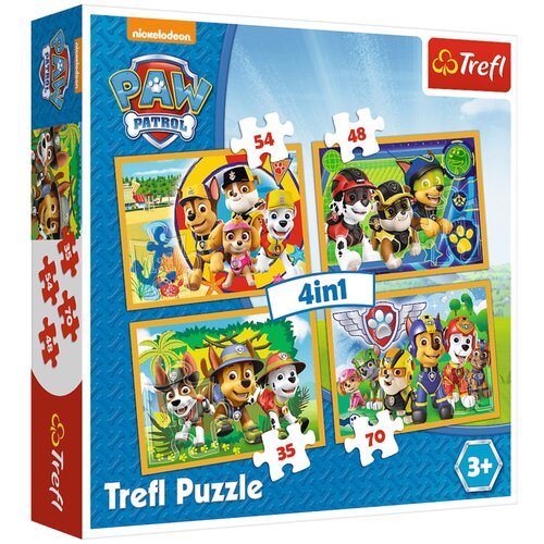 Trefl 4v1-35, 48, 54, 70 -delna sestavljanka Paw Patrol Cene