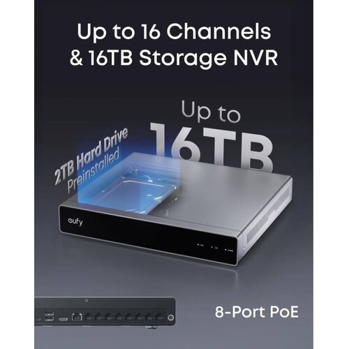 Eufy Security PoE NVR nadzorni sistem S4 (2x E40 + 2x S4) Slike