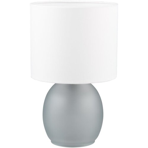 Tri O Bijela/u srebrnoj boji stolna lampa s tekstilnim sjenilom (visina 29 cm) Vela – Cijene