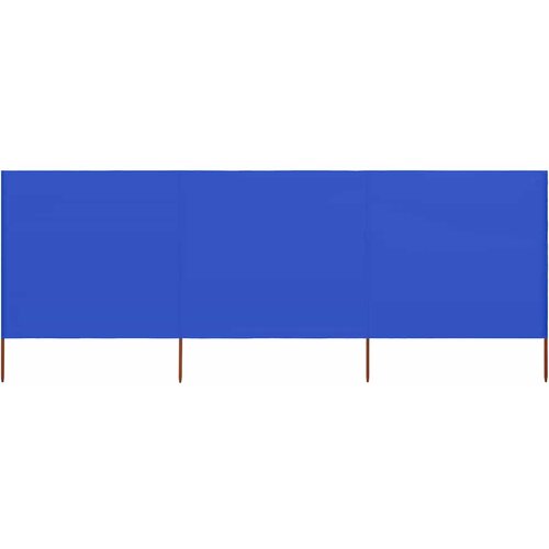  Vjetrobran s 3 panela od tkanine 400 x 120 cm azurno plavi Slike