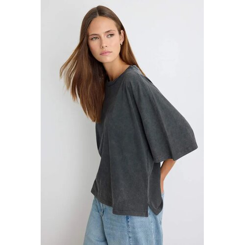 TRENDYOLMILLA Trendyol ženska majica Twoaw27Ts00017, antracitna Cene