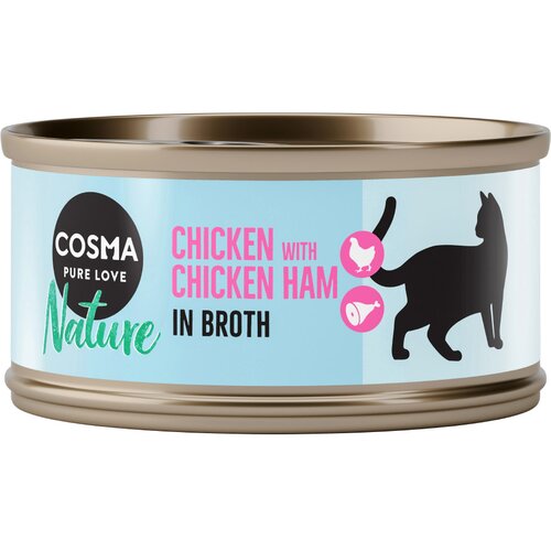  Varčno pakiranje Cosma Nature 24 x 70 g - Piščanec & piščančja šunka Cene