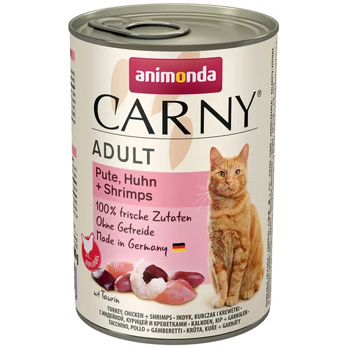 Animonda Ekonomično pakiranje Carny Adult 12 x 400 g - Puretina, piletina i škampi