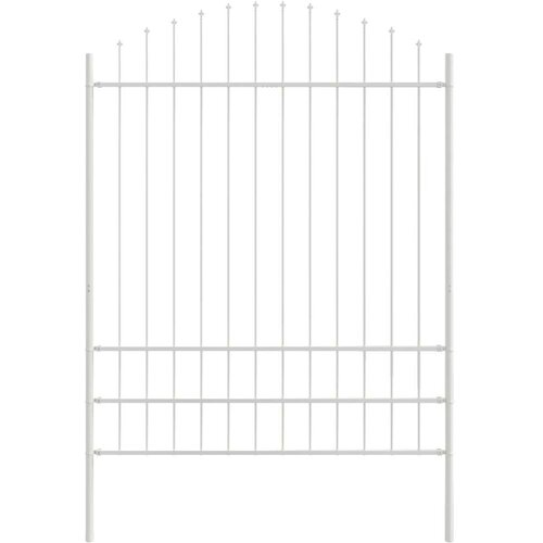  Vrtna Ograda 3 pcs Bijelo 170 x 225 cm Čelik s prahom premazan Slike