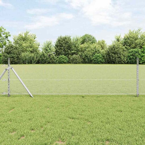  Heksagonalna ograda 0,4 x 50 m Pocinčani čelik Srebrna Cene