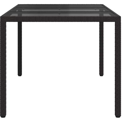  Stol za vrt Crna 150 x 90 x 75 cm poliratan Slike