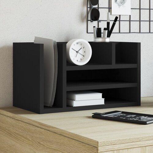 vidaXL Organizator za stol crni 44,5 x 24 x 25 cm konstruirano drvo Cijene