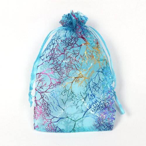 INF Zlate iridescentne organza vrečke s koralnim vzorcem 10x15cm (50 kosov), (5000077986) Cene