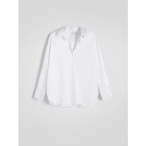 Reserved - Predimenzionirana pamučna košulja - bijela