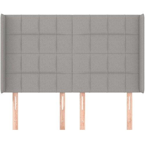  Uzglavlje s u&amp;scaron;ima svjetlosivo 147x16x118/128 cm od tkanine Slike
