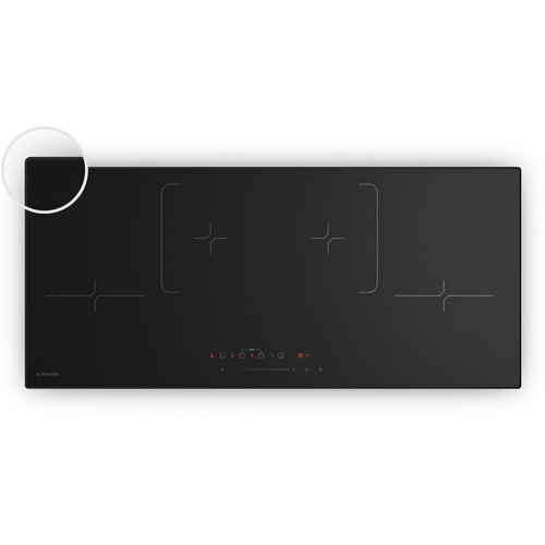 Klarstein Velaire indukcijska ploča za kuhanje, elegantna, minimalistička, snažna, 4 zone za kuhanje, 7000 W, 90 cm Slike