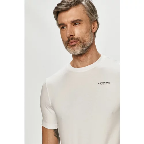 G-star Raw Majica kratkih rukava za muškarce, boja: bijela, jednobojni model