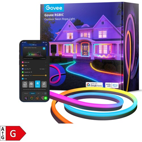 GOVEE RGBIC zunanji neonski svetlobni trak dolžine 10 metrov Slike