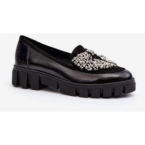 Laura Messi Polished Women's Moccasins 2785 Black