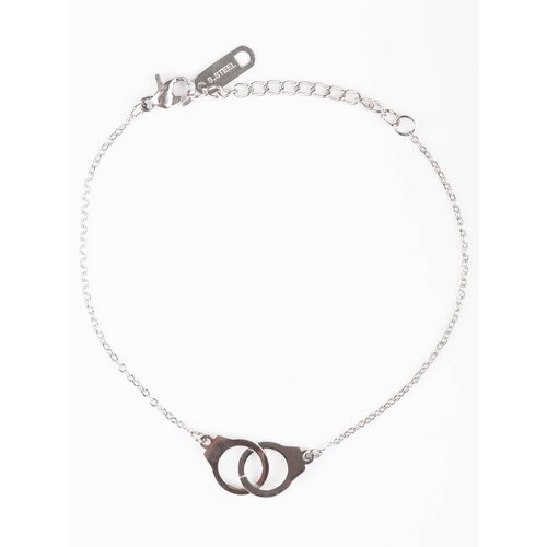 Yups Bracelet on a silver chain decorated with handcuff pendants Slike