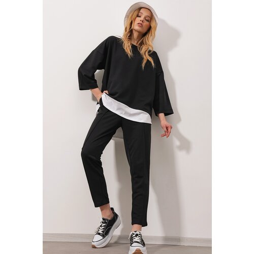 Trend Alaçatı Stili Two-Piece Set - Black - Regular fit Cene