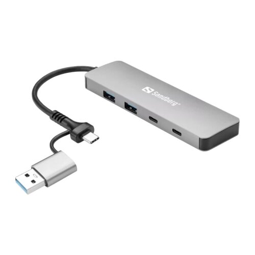 Sandberg 136-64 USB-C/A to 2xUSB-A+2xUSB-C Hub Cene
