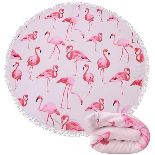 Vivva Okrogla brisača za plažo | CUBALINKA Flamingo, (21290785) Slike