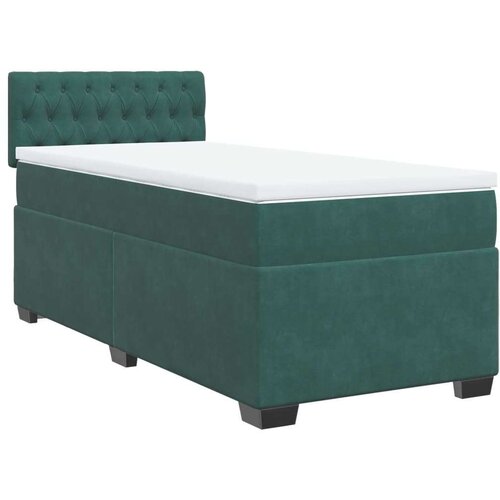 VidaXL box spring krevet s madracem tamnozeleni 80 x 200 cm bar&amp;scaron;unasti Slike