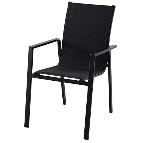 SUNFUN melina vrtna fotelja koja se može slagati jedna na drugu (d x &amp;scaron; x v: 66 x 56,5 x 91 cm, aluminij, naslon od tekstila, crne boje) Slike