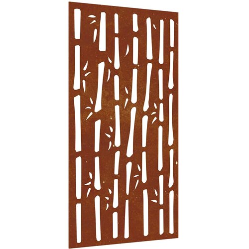  Vrtni zidni ukras 105 x 55 cm čelik COR-TEN s uzorkom bambusa Smeđa Slike