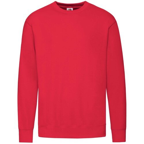 Fruit Of The Loom Red Men's Sweatshirt Lightweight Set-in-Sweat Sweat Slike