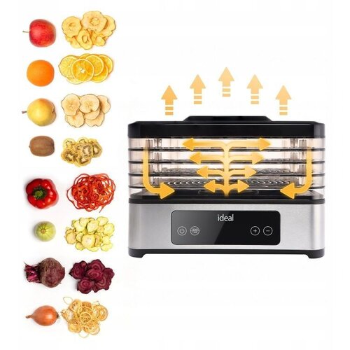 Modern Home veliki dehidrator hrane za voće i povrće sa konvekcijom, 400 w, tajmer, ideal inox Cene