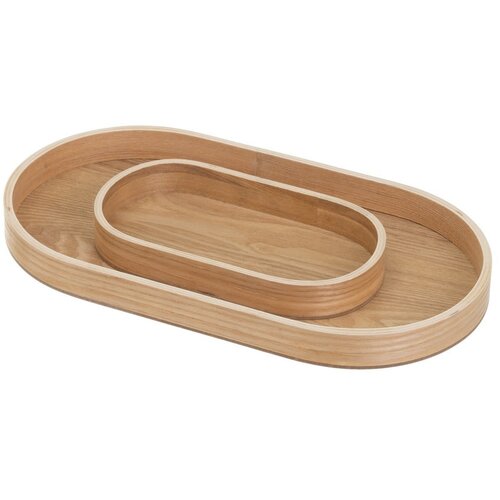 Casa Selecci&amp;oacute;n Leseni dekorativni pladnji v kompletu 2 ks 20x37 cm &amp;ndash; Slike