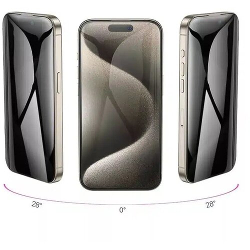 Hoco. kaljeno privacy staklo 360 stupnjeva za iPhone 15 Plus Slike