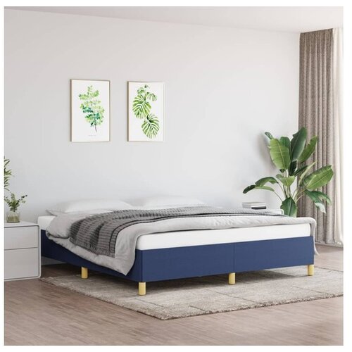  Za krevet s oprugama plavi 160x200 cm od tkanine Cijene