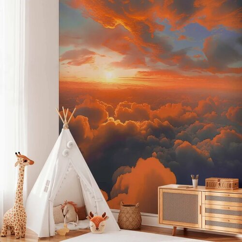  Foto tapeta - When Dawn Tickles the Clouds: A Spectacle of Colors on the Morning Sky 350x256 Cijene