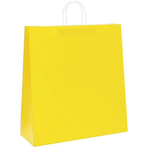  Papirnate vrećice 50 kom s ručkama žute 45x17x48 cm Slike