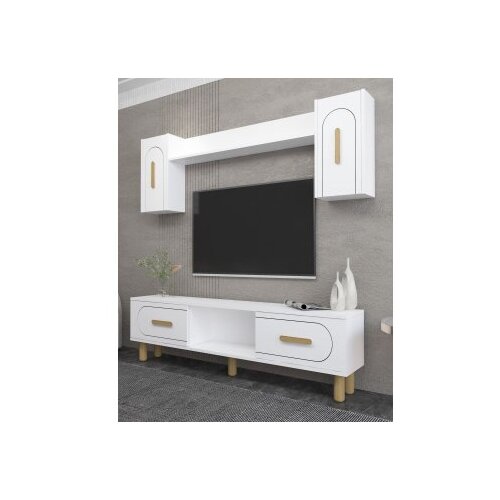 Hanah home tv polica yosun bohem white sapphire oak Slike