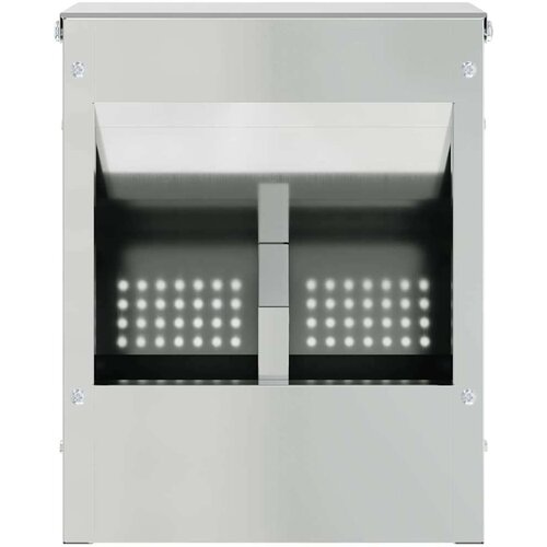 VidaXL Hranilica za zečeve Srebrno 20 x 12,5 x 25 cm Cinkani čelik Slike