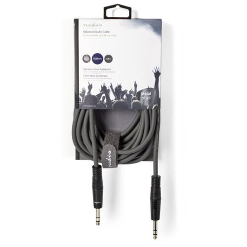 Nedis COTH23020GY50 Stereo Audio Cable 6.35mm muski na 6.35mm muski, 5m, Dark Grey Slike