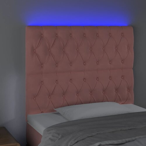  LED uzglavlje ružičasto 100x7x118/128 cm bar&amp;scaron;unasto Slike