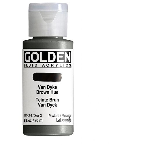  GOLDEN tečna akrilna boja 118 ml | 2442 Van Dyke brown shade Slike