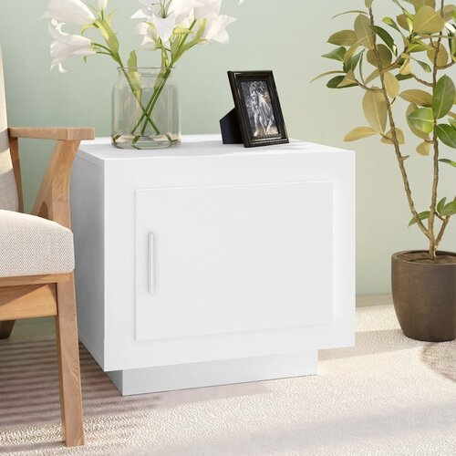 vidaXL Klubska mizica bela 51x50x45 cm konstruiran les Cene