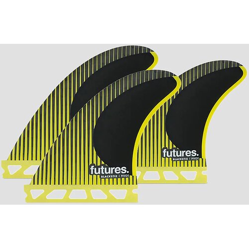 Futures Fins Thruster P4 Blackstix Pivot S Fin Set yellow Cene