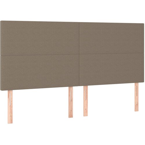  LED uzglavlje smeđesivo 180x5x118/128 cm od tkanine Slike