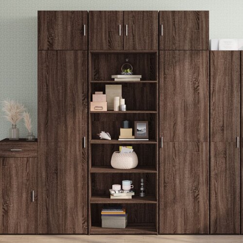  The Living Store Visoka omara rjavi hrast 70x41x185 cm inženirski les - Visoka Omara, (21495962) Slike