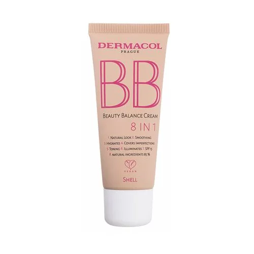 Dermacol bb beauty balance cream 8 in 1 bb krema za vse tipe kože 30 ml odtenek 3 shell