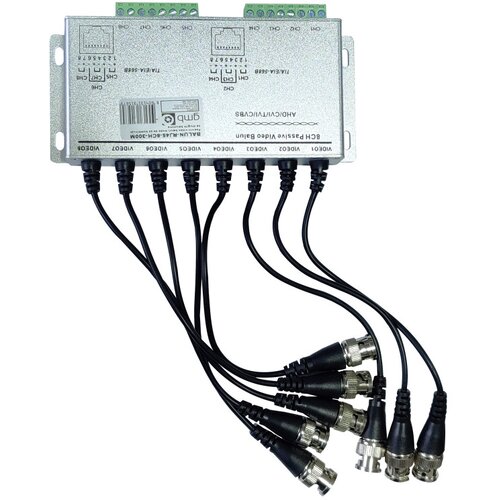 Gembird Balun za 8 kamera RJ45-8CH-300M, AHD, CVI, TVI, Do 5 megapiksela, Srebrni Slike