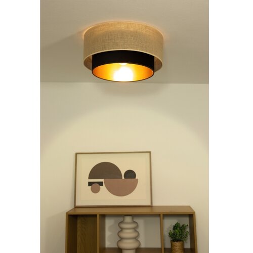  plafonsko svetlo sarta 1xE27/60W/230V prečnik 45 cm crna/juta Slike