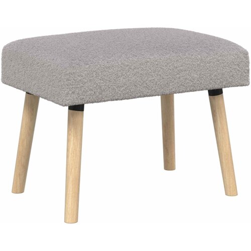  Klupa Jednobojno Svjetlosiva 60 x 40 x 45 cm Boucl&amp;eacute; Slike