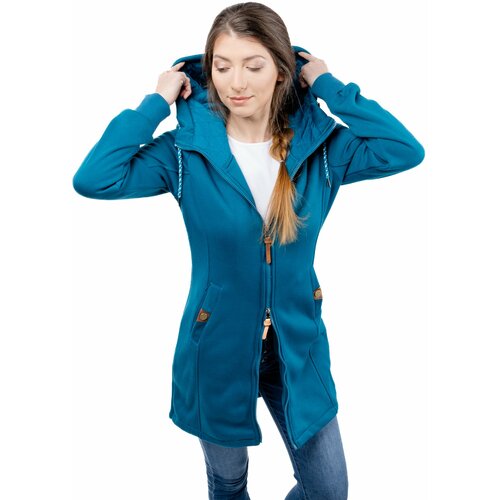 Glano Women's Stretched Sweatshirt - Sea Blue Slike