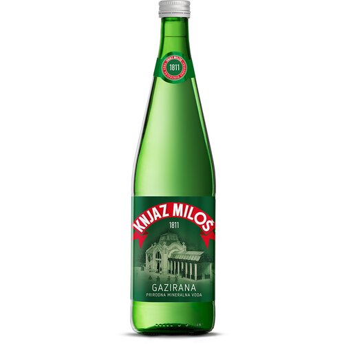 Knjaz Miloš Gazirana prirodna mineralna voda, Staklena ambalaža, 0.75 l Cene