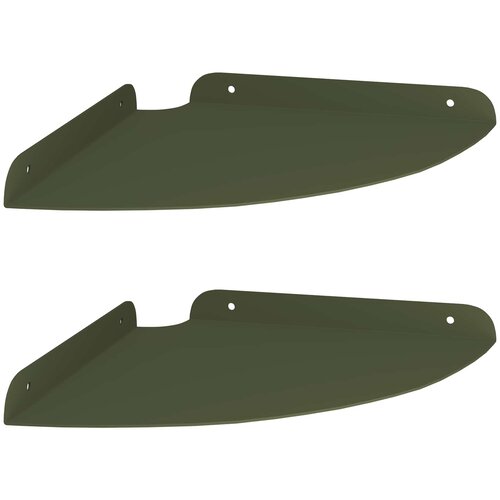  Lebdeća polica s policom 2 pcs Maslinasto zelena 24 x 24 x 2 cm Slike